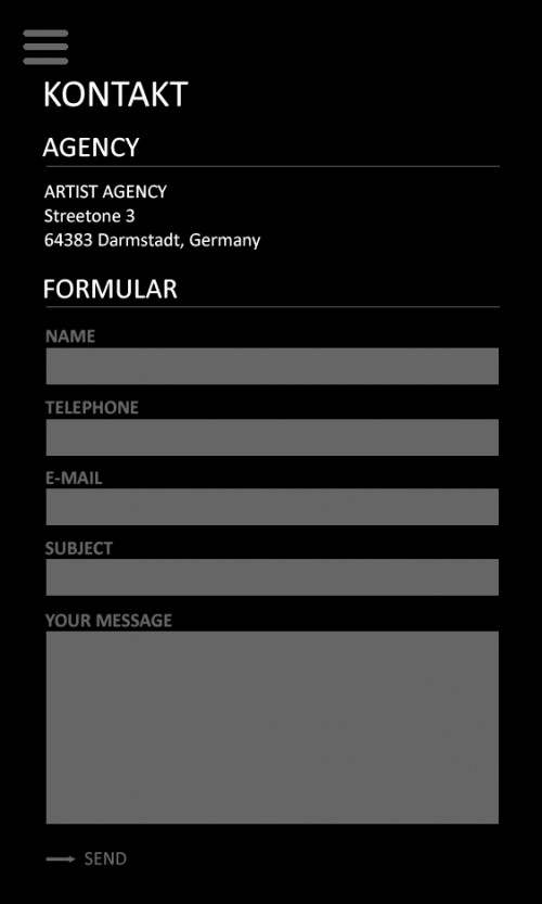 Mobile Ansicht Kontakt