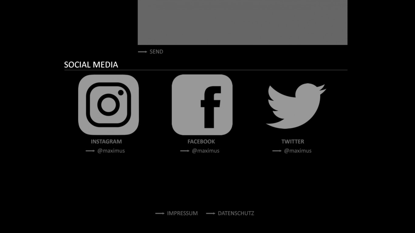 Desktopansicht social media