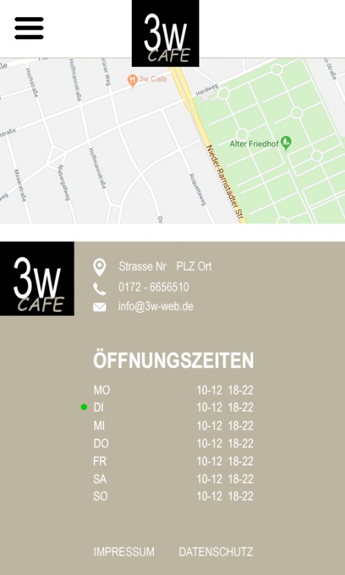 Mobile Ansicht Footer