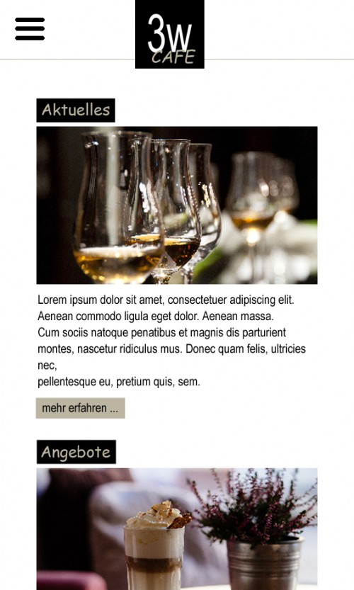 Mobile Ansicht scrolling