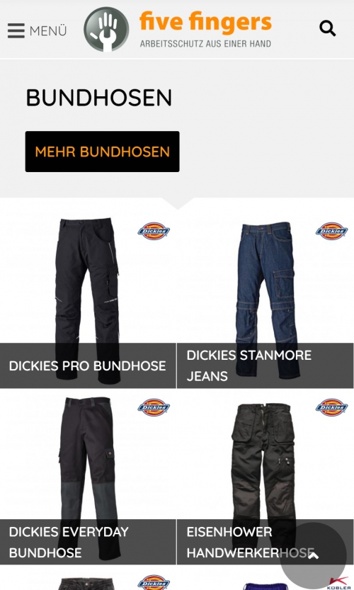 Mobile Ansicht Überblick